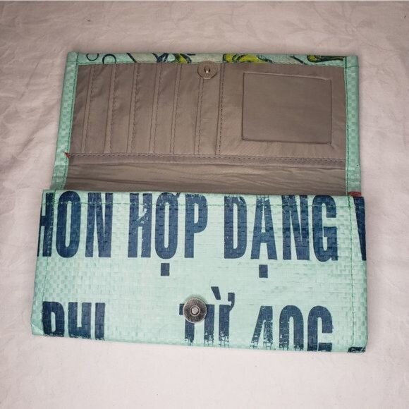 Cute aquamarine mermaid canvas wallet - Picture 3 of 8